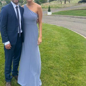 Amsale Florence Dress in Slate | Bridesmaid Dress